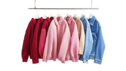 Stylish knitwear and denim jackets fashion collection