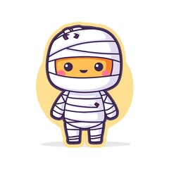 Fototapeta premium Happy mummy with loose bandages