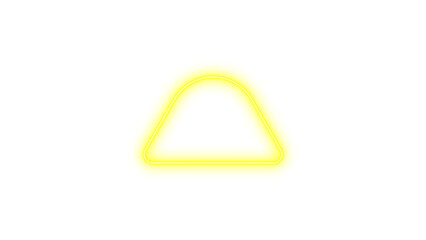 Glowing Blue Neon Triangle, Neon mound city icon glow with transparent background