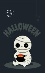 happy Halloween vector with text