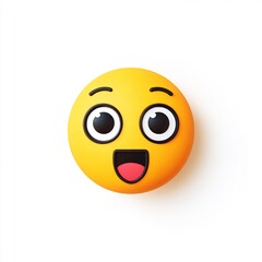 Fototapeta premium starry-eyed excited emoji on white background