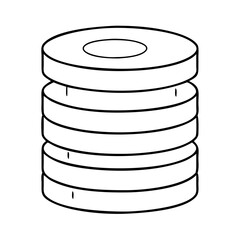 stack of disks icon, stack of disks vector illustration-simple illustration of stack of disks , perfect for stack of disks logos and icons