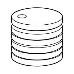 stack of disks icon, stack of disks vector illustration-simple illustration of stack of disks , perfect for stack of disks logos and icons