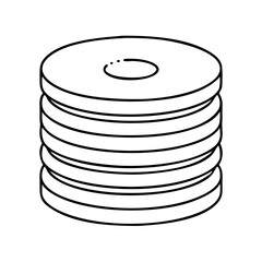 stack of disks icon, stack of disks vector illustration-simple illustration of stack of disks , perfect for stack of disks logos and icons