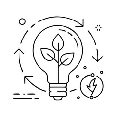 sustainable technology icon, sustainable technology vector illustration-simple illustration of sustainable technology , perfect for sustainable technology logos and icons