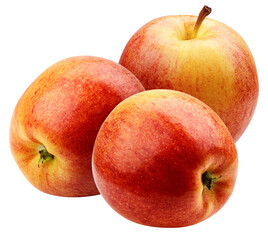 red Apple isolated on white background, full depth of field