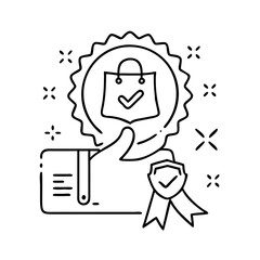 trusted seller badge icon, trusted seller badge vector illustration-simple illustration of trusted seller badge , perfect for trusted seller badge logos and icons