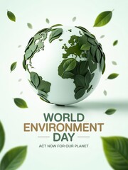 World Environment Day social media post sustainable future go green save nature healthy planet