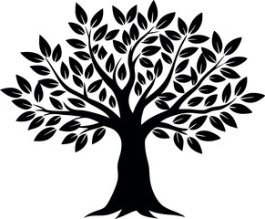 Obraz premium legant tree silhouette shapes 