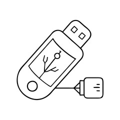 usb drive icon, usb drive vector illustration-simple illustration of usb drive , perfect for usb drive logos and icons