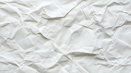 Obraz premium Intricate folds and creases of a crumpled white paper sheet creates a textured surface