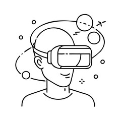 virtual reality icon, virtual reality vector illustration-simple illustration of virtual reality , perfect for virtual reality logos and icons