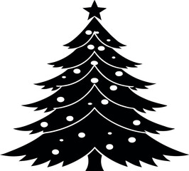Obraz premium christmas tree vector illustration