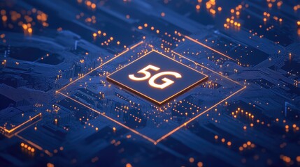 Complex circuit board showcasing 5g technology.