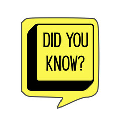 Did You Know with speech bubble icon