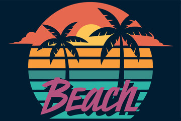 Obraz premium Vector Beach summer t shirt design