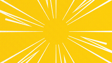 Yellow Starburst Comic Effect Background