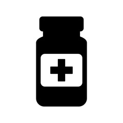 Medicine bottle icon.