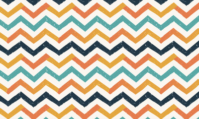 Colorful Ethnic Geometric Chevron Seamless Patterns - Tribal Style