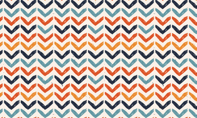 Bohemian Geometric Chevron Patterns - Seamless Design Set