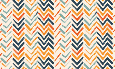 Retro Ethnic Chevron Designs - Colorful Geometric Backgrounds