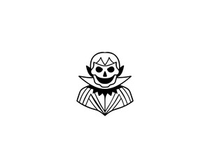 Halloween Cartoon Vector Dracula, Scary Pumpkins, Vampire Faces, Bats and Spooky Symbols.