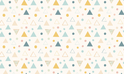 Playful Abstract Shapes - Triangles & Circles Pattern