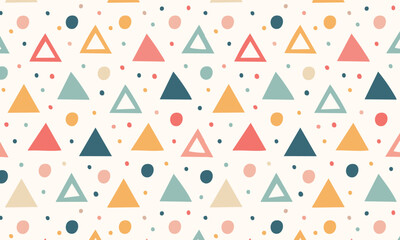  Abstract Triangle and Circle Scatter Patterns - Colorful Modern Set