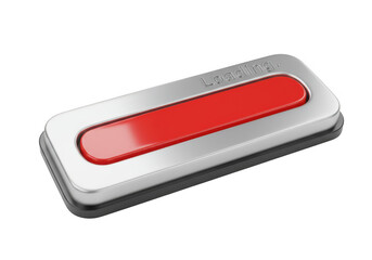 Loading bar isolated on transparent background with red indicator