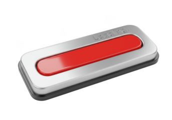 Loading bar isolated on transparent background with red indicator