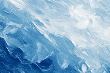 Obraz premium Vibrant blue abstraction depicting swirling waves that evoke a sense of motion and tranquility in a serene water landscape