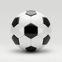 Obraz premium White and black soccer ball