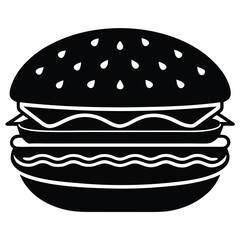 hamburger on a white