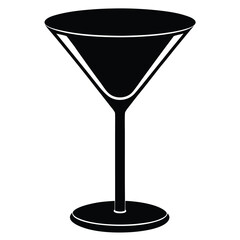 martini glass isolated on white