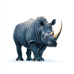 Obraz premium Strong Standing Rhinoceros 
