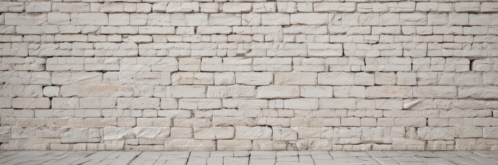 Obraz premium Weathered white brick, uneven surface, grunge effect, texture, old, abstract