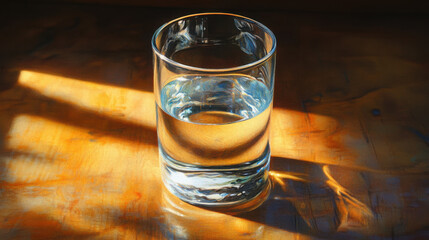 Essential Clarity: Glass of Clean Drinking Water

