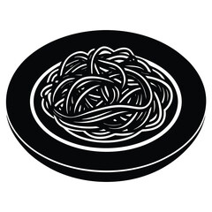 vector illustration of a plate with nudules