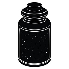 black plastic bottle