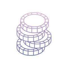 Stack Of Chips Vector icon