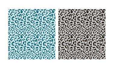 Animal print in a black and white pattern. Fashionable leopard or cheetah spot style. torques blue Leopard Pattern Print