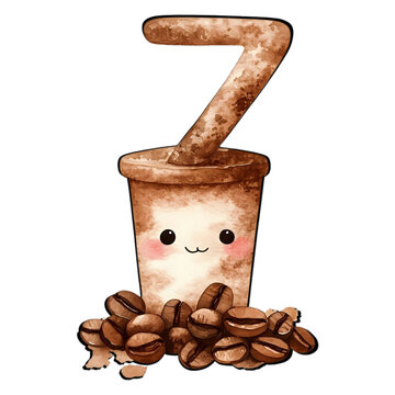Number 7 coffee pattern