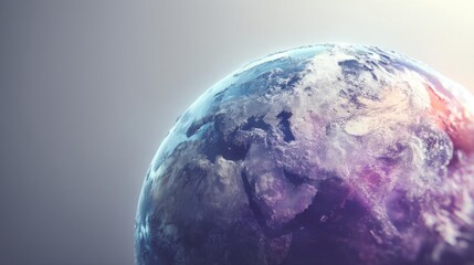 Fototapeta premium Detailed view of Earth showcasing continents and oceans with bright cosmic background.