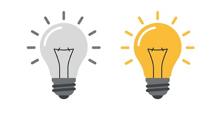 Bright Idea and Innovation Concept with Lightbulb Icons
