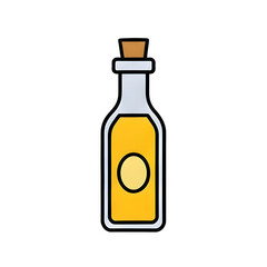 organic cooking olive oil bottle icon isolated on white background