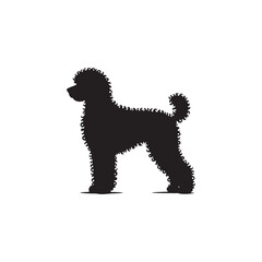 Lagotto Romagnolo Dog Silhouette – A charming outline of this curly-coated truffle hunter, showcasing its compact build, lively posture, and loyal temperament in clean vector form.
