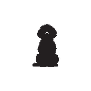 Lagotto Romagnolo Dog Silhouette &ndash; A charming outline of this curly-coated truffle hunter, showcasing its compact build, lively posture, and loyal temperament in clean vector form.
