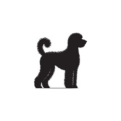 Lagotto Romagnolo Dog Silhouette – A charming outline of this curly-coated truffle hunter, showcasing its compact build, lively posture, and loyal temperament in clean vector form.
