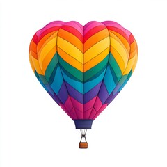 Fototapeta premium Heart Balloon Floating in Sky