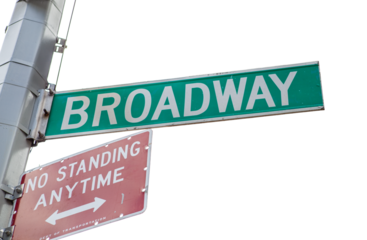 Broadway street sign in New York City.